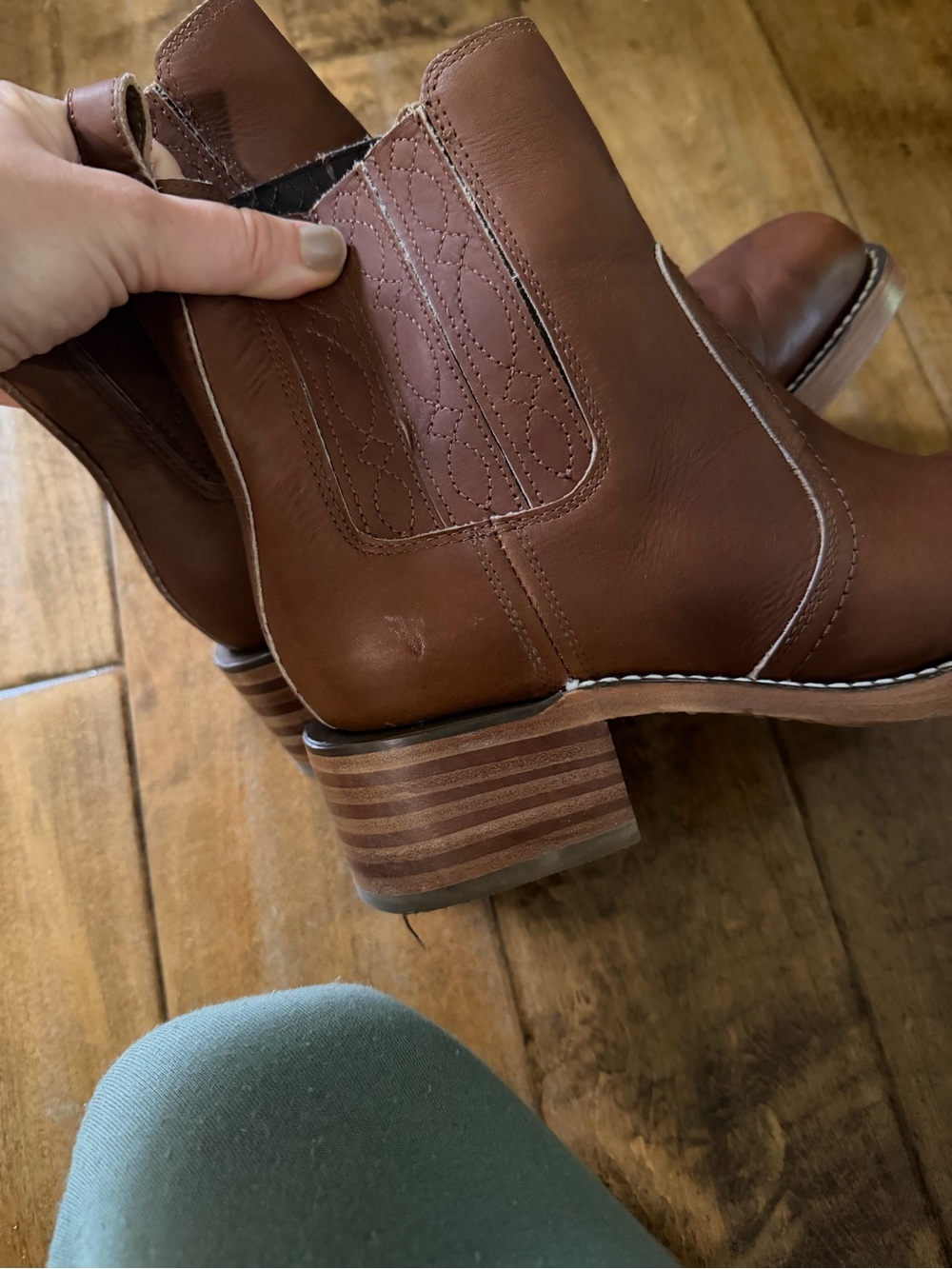 Frye campus Chelsea saddle brown leather boots - Picture 11 of 12